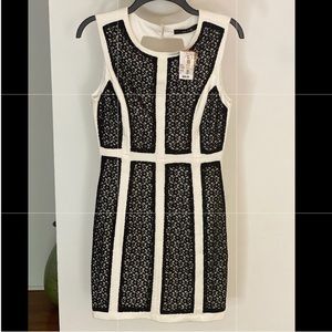 Ark & Co dress, white with black lace, size M